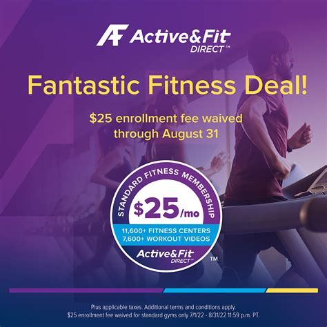 Be sure to keep an eye out for these promotions, and jump on them as soon as they become available. . Active and fit enrollment fee waived 2022